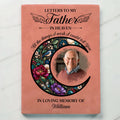 Pink Personalized Father Memorial Journal With Photo