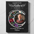 Black Personalized Memorial Journal For Loss Of Father