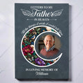 Dark Blue Personalized Dad Memorial Leather Journal