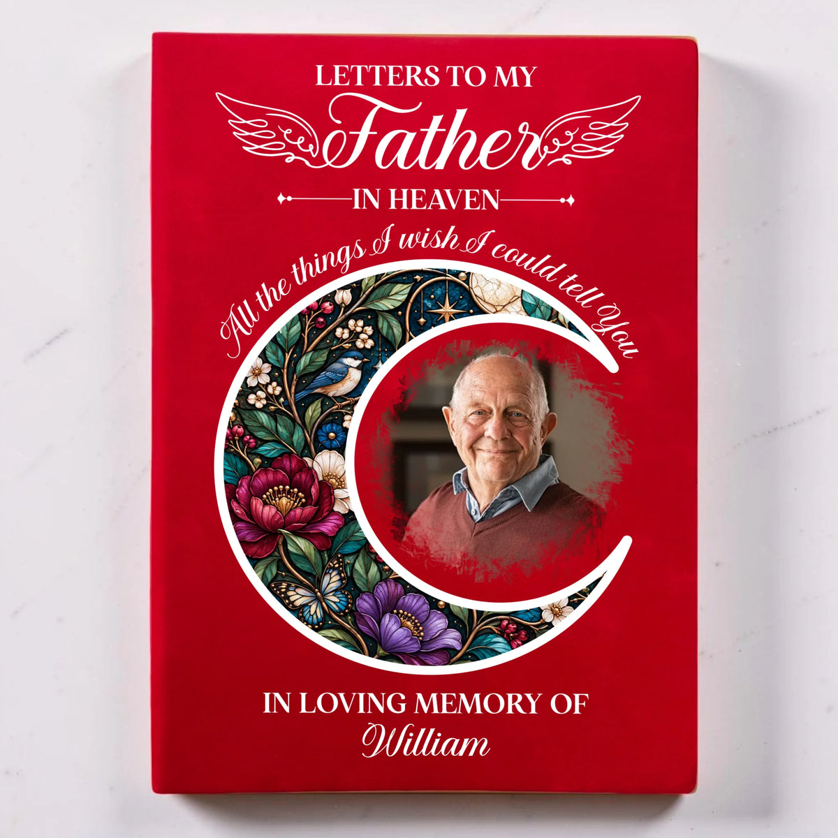 Red Personalized Letters To Heaven Memorial Journal