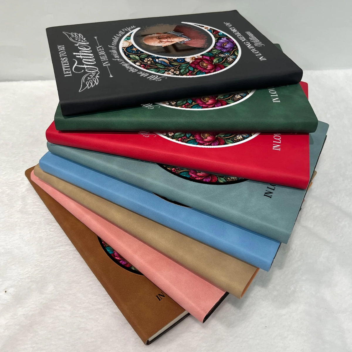 Personalized Leather Memorial Journal Available Cover Colors