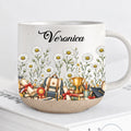 Personalized Graduate Birth Month Flower Pottery Mug With Name