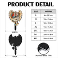 Garden stake size chart from 8 to 24 inches with stainless steel back view