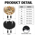 Garden stake size chart from 8 to 24 inches with stainless steel back view