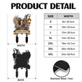 Garden stake size chart from 8 to 24 inches with stainless steel back view