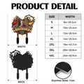 Garden stake size chart from 8 to 24 inches with stainless steel back view
