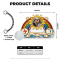 Long distance suncatcher size chart with black chain and suction cup