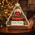 Personalized grandparents Christmas tree night light with baby photo