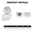 Memorial angel wings keychain details, printed on both sides