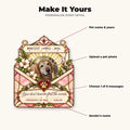 Personalization guide for the pet sympathy suncatcher message and photo