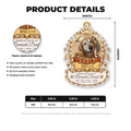 Pet memorial car hanger size chart and personalization details