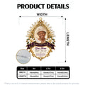 Homegoing memorial ornament size chart with three sizes