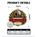 Size chart for the personalized veteran memorial ornament in 4, 4.7 and 5.5 inches