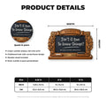Teacher memorial chalkboard plaque product details and size information