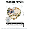 Wedding anniversary memorial ornament product details and size chart