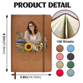 Teacher memorial leather journal size 5.8 x 8.5 inches and cover colors