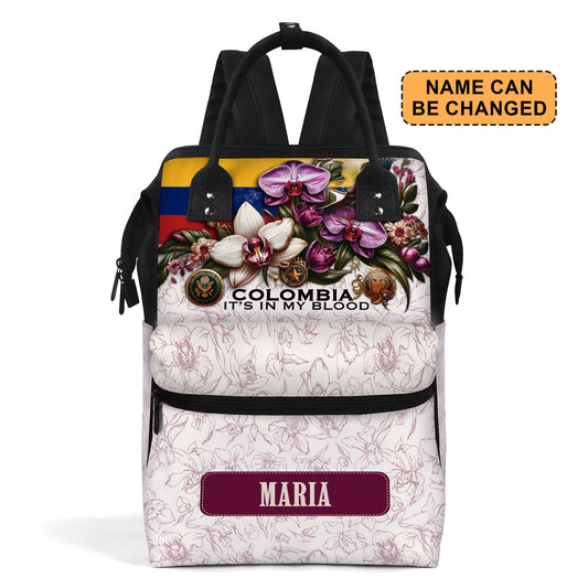 Colombia It's In My Blood - Large Capacity Backpack, Duckbilled Backpack BPCOL03