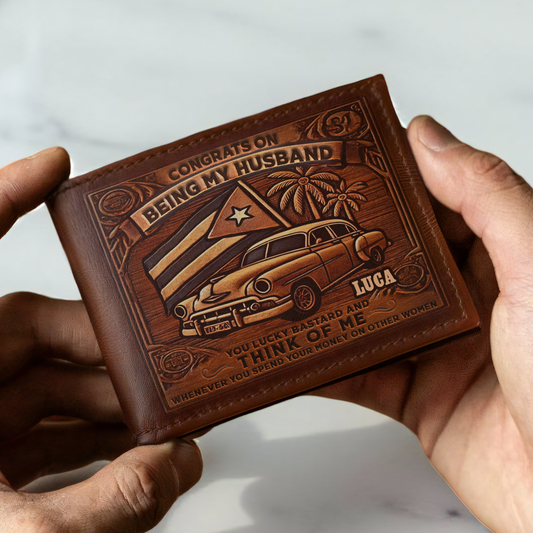 Cuban - Personalized Leather Men Wallet CUB01W