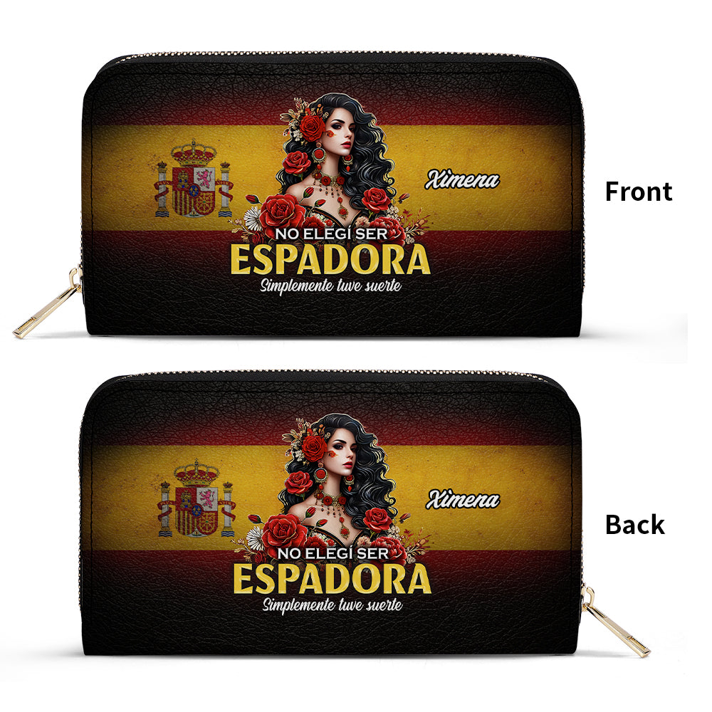 NO ELEGÍ SER ESPADORA - Personalized Leather Clutch Purse ESP01C