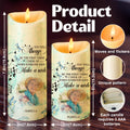 Memorial LED candle size guide and product details