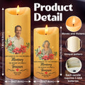 Memorial LED candle sizes and product details